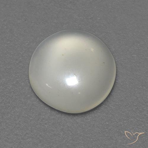 0.76 ct White Moonstone Stone, Natural Moonstone in Round Cabochon Shape for Sale