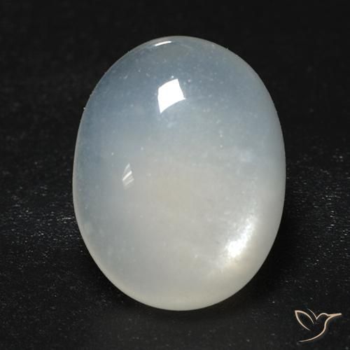 Translucent White Moonstone Gem - 3ct Oval Cabochon (ID: 526063)