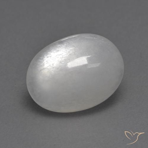 2.33 ct White Moonstone Stone, Natural Moonstone in Oval Cabochon Shape for Sale