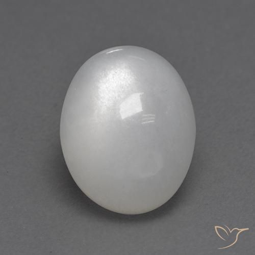 2.95ct Natural White Moonstone, Oval, Transparent