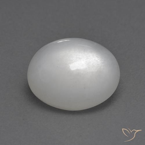 2.95 ct White Moonstone Stone, Natural Moonstone in Oval Cabochon Shape for Sale