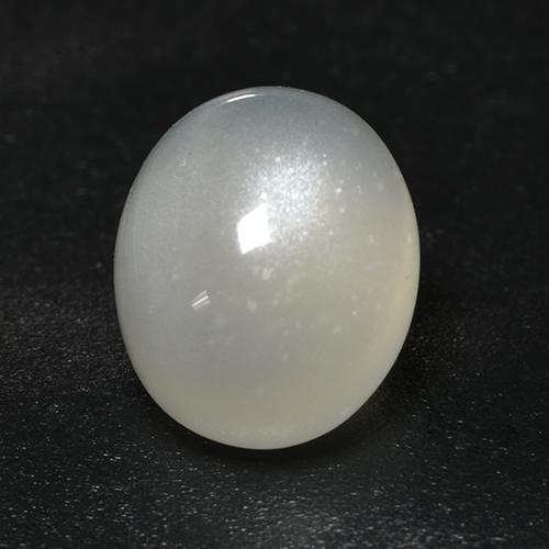 3.18 ct White Moonstone Gemstone, Moonstone Gem in Oval Cabochon Shape for Sale.