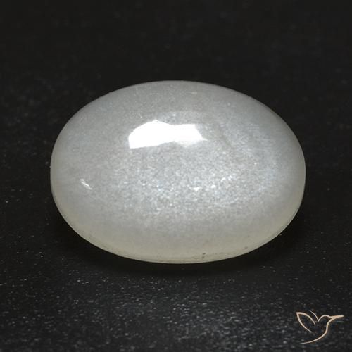 2.43 ct White Moonstone Stone, Natural Moonstone in Oval Cabochon Shape for Sale