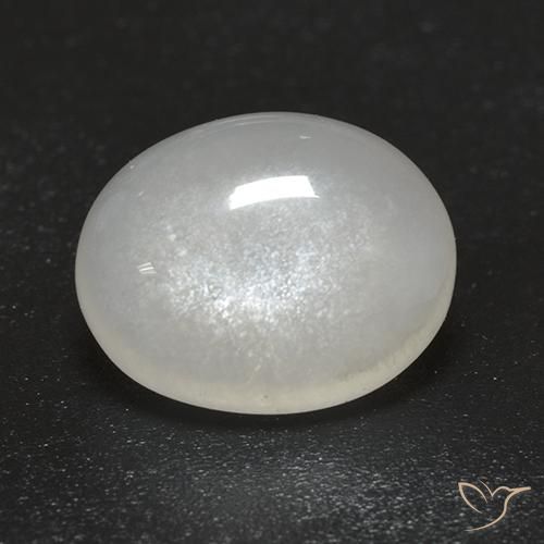 2.54 ct White Moonstone Stone, Natural Moonstone in Oval Cabochon Shape for Sale