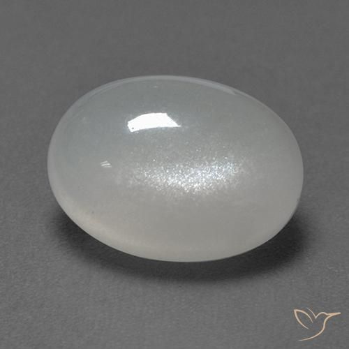 3.56 ct White Moonstone Stone, Natural Moonstone in Oval Cabochon Shape for Sale