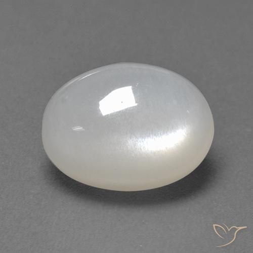 2.82 ct White Moonstone Stone, Natural Moonstone in Oval Cabochon Shape for Sale