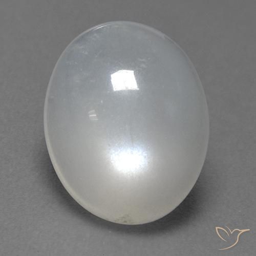 2.81 ct White Moonstone, 11.1 x 8.9 mm Oval Cut From India, Photo A