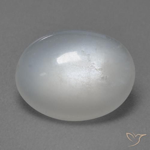 2.81 ct White Moonstone Stone, Natural Moonstone in Oval Cabochon Shape for Sale