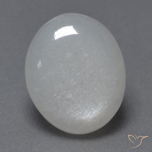 2.72 ct White Moonstone Gemstone, Moonstone Gem in Oval Cabochon Shape for Sale.