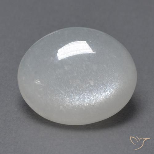 2.72 ct White Moonstone Stone, Natural Moonstone in Oval Cabochon Shape for Sale