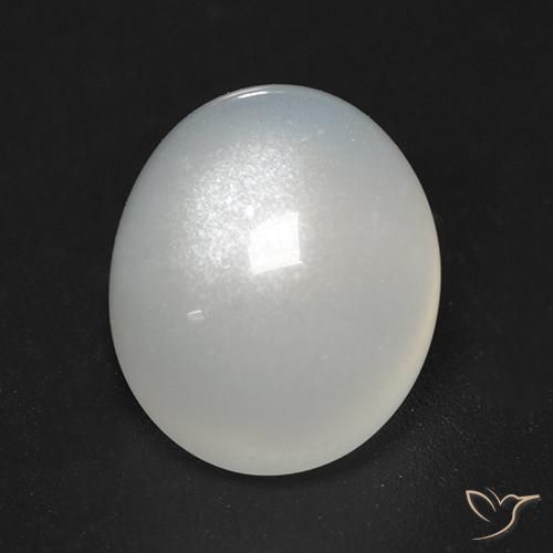 4.02ct Natural Warm White Moonstone, Oval, Transparent