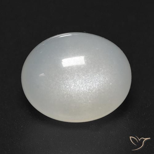 4.02 ct White Moonstone Stone, Natural Moonstone in Oval Cabochon Shape for Sale