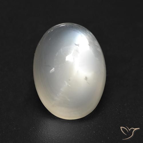 3.84ct Natural Cream White Moonstone, Oval, Transparent