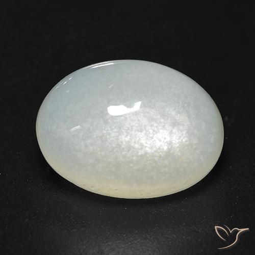 3.53 ct White Moonstone Stone, Natural Moonstone in Oval Cabochon Shape for Sale