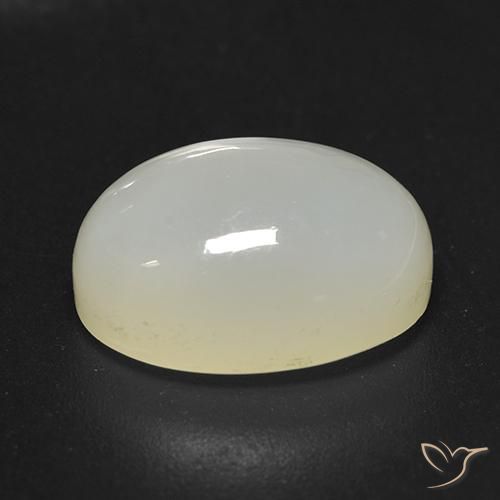 3.92 ct White Moonstone Stone, Natural Moonstone in Oval Cabochon Shape for Sale