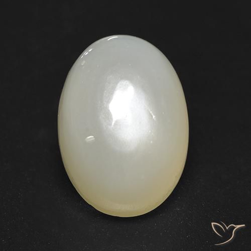 Moonstone Gemstone in 11.5 x 8.2 mm Size for Sale, Moonstone Stone in Warm White Color