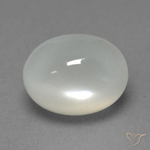 2.26 ct White Moonstone Stone, Natural Moonstone in Oval Cabochon Shape for Sale