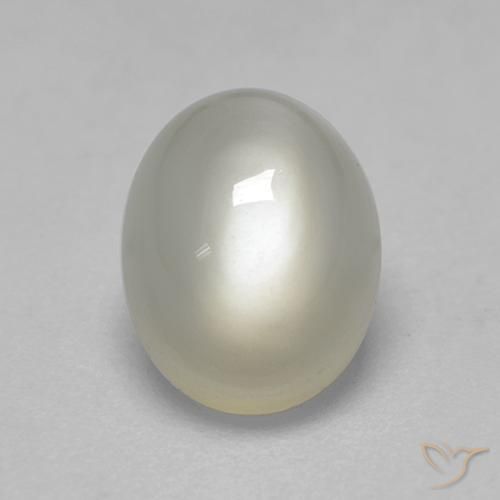 Warm White Лунный Камень Камень - 2ct Овал Кабошон (ID: 526568)