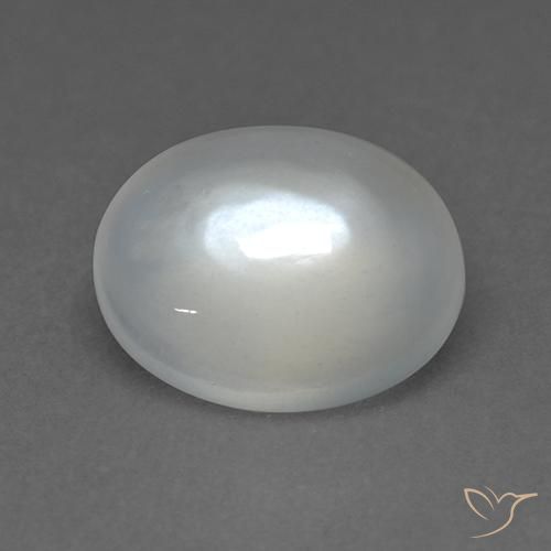 1.72 ct White Moonstone Stone, Natural Moonstone in Oval Cabochon Shape for Sale