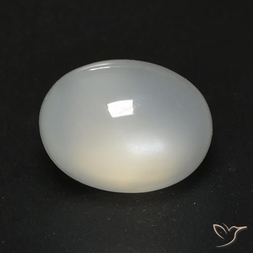 2.24 ct White Moonstone Stone, Natural Moonstone in Oval Cabochon Shape for Sale