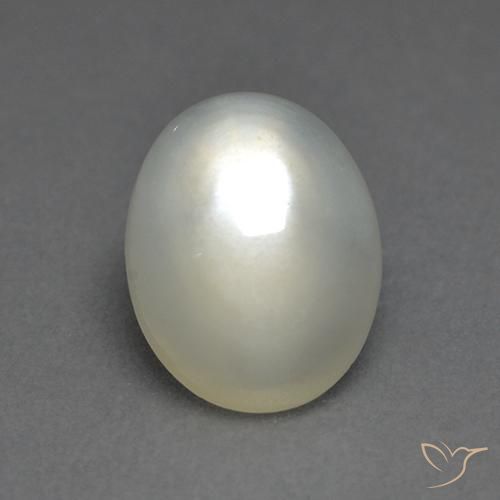 1.86ct Natural Warm White Moonstone, Oval, Transparent