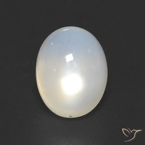 2.08 ct White Moonstone Stone, Natural Moonstone in Oval Cabochon Shape for Sale