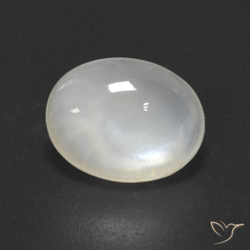 1.50ct Natural Cream White Moonstone, Oval, Transparent