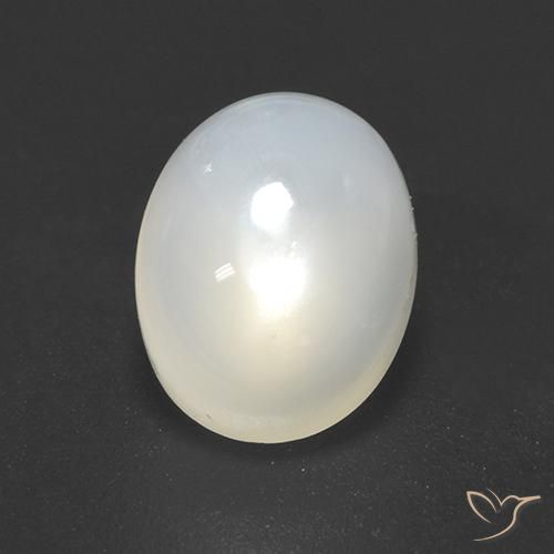 2.20 ct White Moonstone Stone, Natural Moonstone in Oval Cabochon Shape for Sale