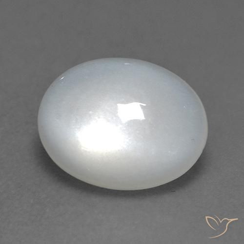 1.49 ct White Moonstone Stone, Natural Moonstone in Oval Cabochon Shape for Sale
