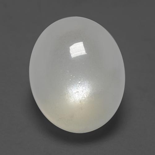 Warm White Лунный Камень Камень - 3ct Овал Кабошон (ID: 527637)