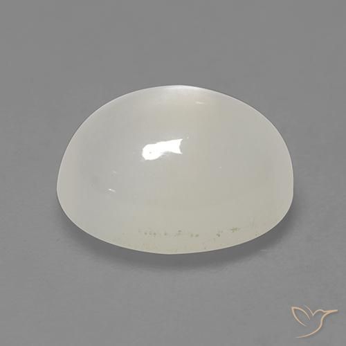 2.31 ct White Moonstone Stone, Natural Moonstone in Oval Cabochon Shape for Sale