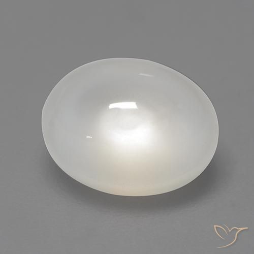 2.11 ct White Moonstone Stone, Natural Moonstone in Oval Cabochon Shape for Sale