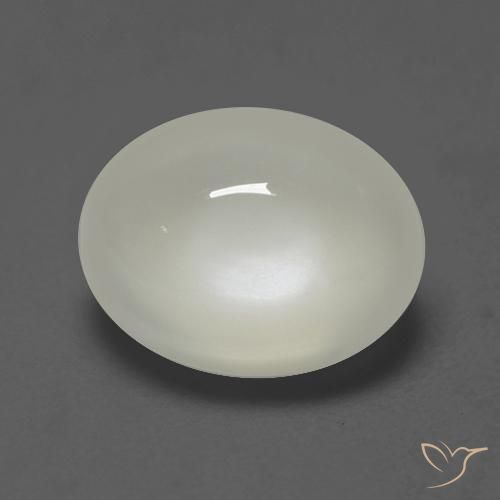 2.03 ct White Moonstone Stone, Natural Moonstone in Oval Cabochon Shape for Sale