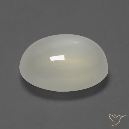 Moonstone Gemstone in 9 x 7 mm (calibrated) Size for Sale, Moonstone Stone in Pearl White Color
