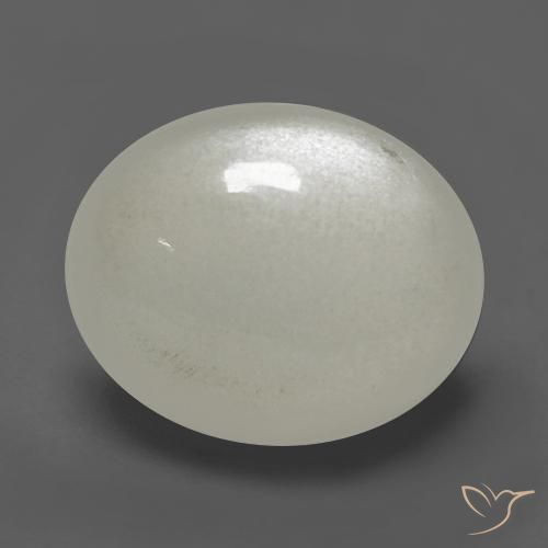 2.54 ct White Moonstone Stone, Natural Moonstone in Oval Cabochon Shape for Sale