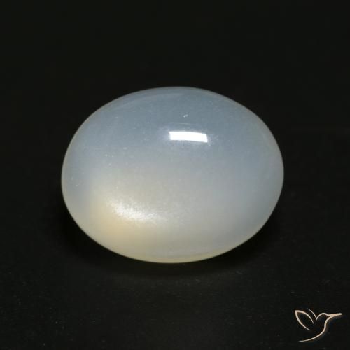 3.73 ct White Moonstone Stone, Natural Moonstone in Oval Cabochon Shape for Sale