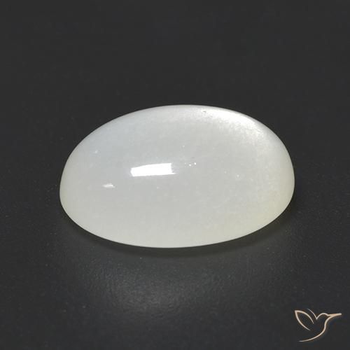 4.23 ct White Moonstone Stone, Natural Moonstone in Oval Cabochon Shape for Sale