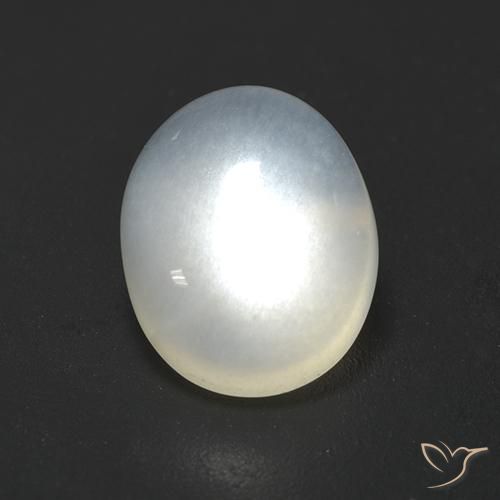 2.33 ct White Moonstone Stone, Natural Moonstone in Oval Cabochon Shape for Sale