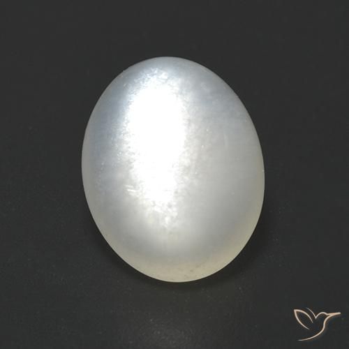2.31 ct White Moonstone Stone, Natural Moonstone in Oval Cabochon Shape for Sale