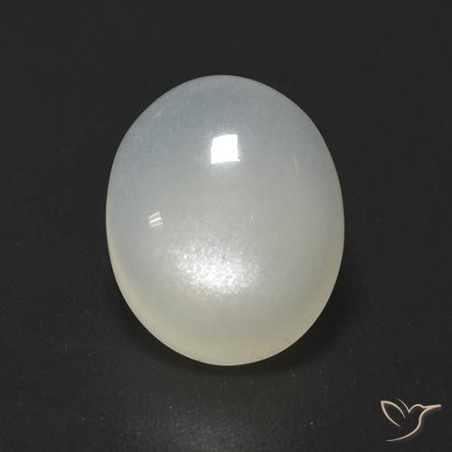 2.36 ct White Moonstone Stone, Natural Moonstone in Oval Cabochon Shape for Sale