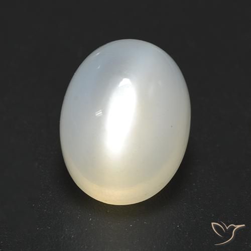 2.40 ct White Moonstone Stone, Natural Moonstone in Oval Cabochon Shape for Sale