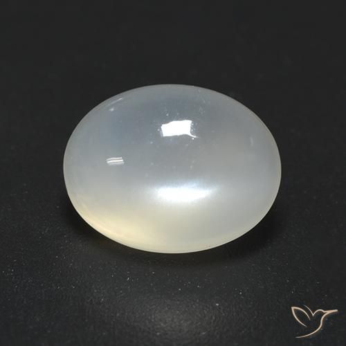 1.65ct Natural Translucent White Moonstone, Oval, Transparent