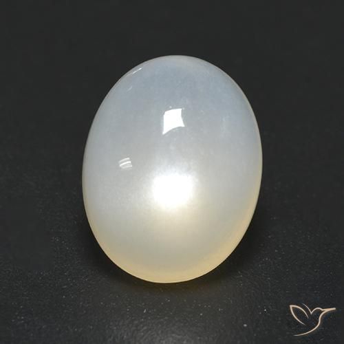 1.70 ct White Moonstone Stone, Natural Moonstone in Oval Cabochon Shape for Sale