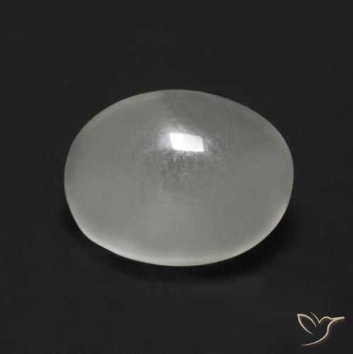 Warm White Лунный Камень Камень - 1.9ct Овал Кабошон (ID: 546840)