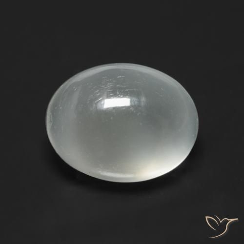 2.11 ct White Moonstone, 9 x 7 mm Oval Cut From India, Photo A