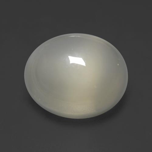 Very Light Grey Лунный Камень Камень - 4.2ct Овал Кабошон (ID: 546846)
