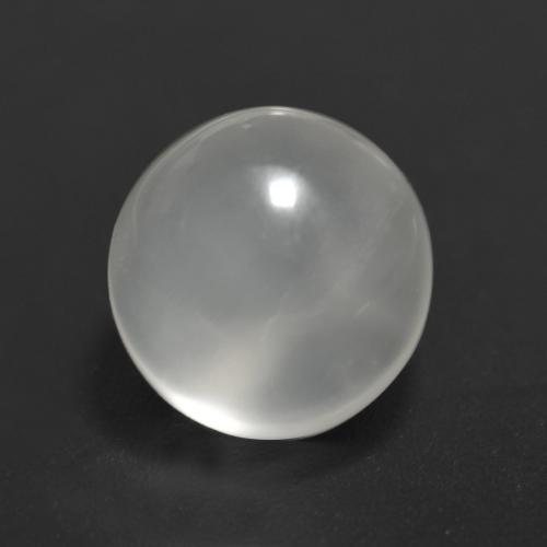 Translucent White Mondstein Edelstein - 2.2ct Rund Cabochon (ID: 558543)