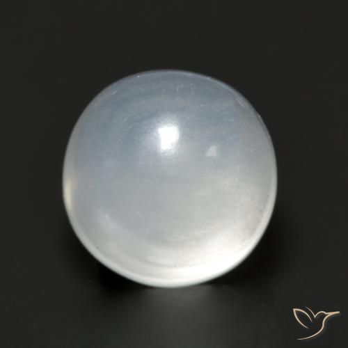 1.77 ct White Moonstone Gemstone, Moonstone Gem in Round Cabochon Shape for Sale.