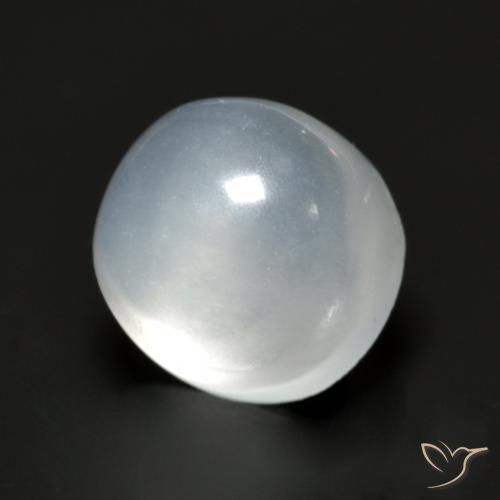 1.77 ct White Moonstone Stone, Natural Moonstone in Round Cabochon Shape for Sale