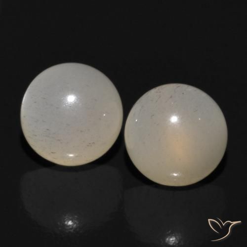 1.20ctw Natural Light Warm Brown Moonstone, Round, Translucent
